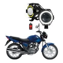Par Farol de Milha paara Moto Honda CG 150 TITAN ES 2004 2005 2006 2007 2008 2009 Angel Eye U7 Mini