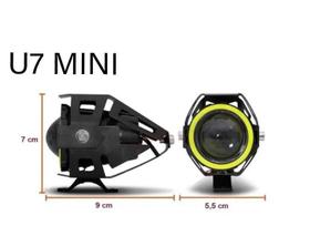 Par Farol de Milha para Moto CB650F 2015 2016 2017 2018 2019 Angel Eye U7 Mini
