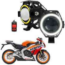 Par Farol de Milha para Moto CBR1000F 1991 1992 1993 1994 1995 1996 Angel Eye U7 Mini Par Farol de Milha para Moto CBR1000F 1991 1992 1993 1994 1995 1996 Angel Eye U7 Mini