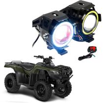 Par Farol de Milha para Quadriciclo Honda TRX 350 2004 2005 2006 2007 Angel Eye U7 Mini