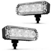 Par Farol De Milha Slim Strobo Safetycar Power Led Branco