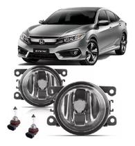 Par Farol De Milha Universal Honda Civic 2017 2018 2019 2020 2021 + Lâmpada