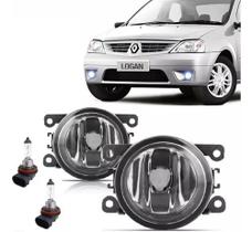 Par Farol De Milha Universal Renault Logan 2007 2008 2009 2010 2011 + Lâmpada