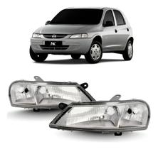 Par Farol Dianteiro Celta 2000 2001 2002 2003 á 2006 Cromado