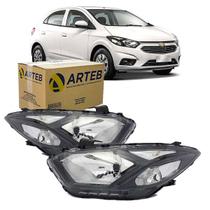 Par Farol Dianteiro Masca Negra Arteb Onix prisma Kit2499