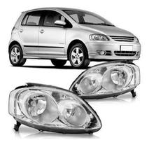 Par Farol Duplo Cromado Fox Crossfox Spacefox 2008 2009 2010