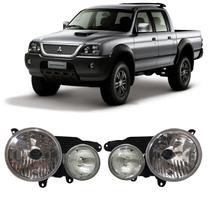 Par Farol Duplo Dianteiro L200 Sport 2004 2005 2006 2007 2008 2009 2010 2011 2012
