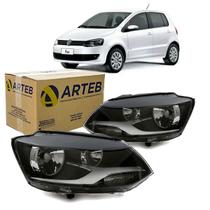 Par Farol Duplo Mascara Negra Arteb Fox spacefox Kit2485