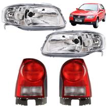 PAR Farol e Lanterna Gol G4 2005 06 07 a 14 Máscara Cromada PAR Farol e Lanterna Gol G4 2005 06 07 a 14 Máscara Cromada