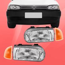 Par Farol E Pisca Laranja Gol Parati Saveiro G2 Bola Cristal