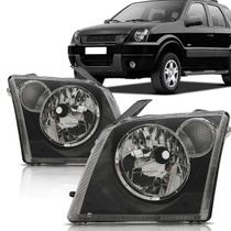 Par Farol Ecosport 2006 2007 Mascara Negra Pisca Cristal Par Farol Ecosport 2006 2007 Mascara Negra Pisca Cristal