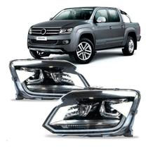 Par Farol Elétrico Vw Amarok 2017 A 2023 LED Com Motor Par Farol Elétrico Vw Amarok 2017 A 2023 LED Com Motor