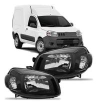 Par Farol Fiat Fiorino 2011 À 2021 Mascara Negra