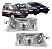 Par Farol Fiat Uno Fiorino Elba Premio 91 92 93 94 95 96 97 98 99 a 2003 Lente de Vidro