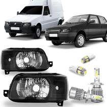 Par farol fiat uno mille 2004 a 2013 mascara negra super led Par farol fiat uno mille 2004 a 2013 mascara negra super led
