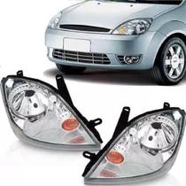 Par Farol Fiesta Hatch Sedan 2003 2004 2005 2006 2007 Cromado Par Farol Fiesta Hatch Sedan 2003 2004 2005 2006 2007 Cromado