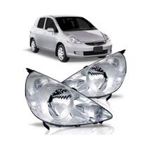Par Farol Fit 2003 A 2008 Cromado Par Farol Fit 2003 A 2008 Cromado
