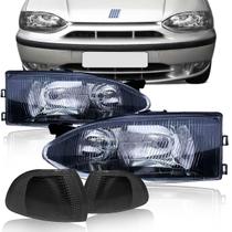 Par Farol Foco Duplo Palio Máscara Negra Pisca 1999 À 2002 Par Farol Foco Duplo Palio Máscara Negra Pisca 1999 À 2002