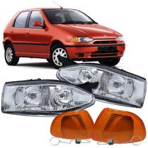 Par Farol Foco Duplo Palio Siena Strada 9902 Piscas Âmbar Par Farol Foco Duplo Palio Siena Strada 9902 Piscas Âmbar