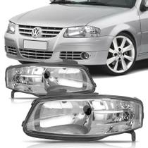Par Farol Foco Simples Cromado VW Gol Parati Saveiro G4