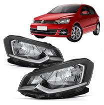 Par Farol Foco Simples Friso Cromado Gol Voyage G7 2017 2018