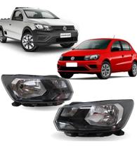 Par Farol Foco Simples Preto Saveiro G7 Gol Voyage G8 Par Farol Foco Simples Preto Saveiro G7 Gol Voyage G8