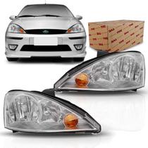 Par farol focus 2004 a 2008 cromado pisca ambar eletrico