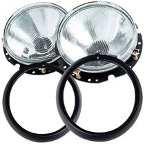 Par Farol Fusca Kombi Com Aro Preto 74 75 76 A 93 94 95 96