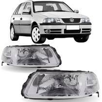 Par farol gol g3 1999 00 01 02 03 04 2005 cromado c/defletor