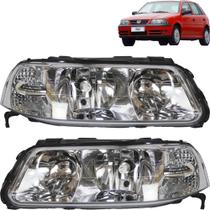 PAR Farol Gol G3 1999 2000 a 2005 Cromado Duplo com Auxiliar PAR Farol Gol G3 1999 2000 a 2005 Cromado Duplo com Auxiliar