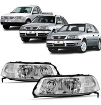 Par Farol Gol G3 99 2000 2001 2002 á 2005 Foco Duplo Cromado
