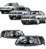 Par Farol Gol G3 99 2000 2001 á 2005 Foco Duplo Máscara Negra