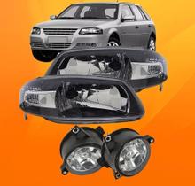 Par Farol Gol G4 Mascara Negra Power + Farol Milha Auxiliar 2006 Á 2013