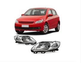 Par Farol Gol G5 Gv 2009 2010 2011 Foco Duplo Cromado