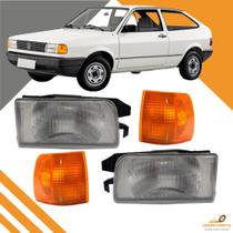 Par Farol Gol quadrado Parati Saveiro 1991 1992 1993 1994 + Pisca Ambar