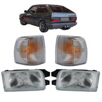 Par Farol Gol quadrado Parati Saveiro 1991 1992 1993 1994 + Piscas Branco
