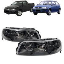 Par farol gol saveiro g3 mascara negra 1999 2000 2001 a 2005