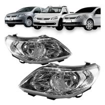 Par Farol Gol Saveiro Voyage G5 2009 a 2012 Duplo Cromado Par Farol Gol Saveiro Voyage G5 2009 a 2012 Duplo Cromado