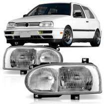 Par Farol Golf Glx Gti Alemão 95 96 97 98 Foco Duplo Cromado