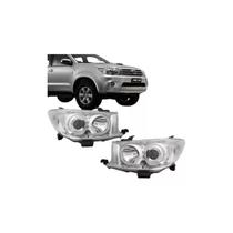 Par Farol Hilux Sw4 2009 2010 2011 Elétrico Máscara Cromada Par Farol Hilux Sw4 2009 2010 2011 Elétrico Máscara Cromada
