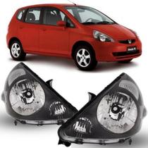 Par farol honda fit 2003 04 05 06 07 2008 mascara negra