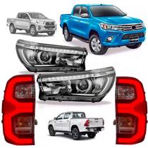 Par Farol + Lanterna Hilux Led 16 17 18 19 Para Adaptar Srv