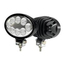 Par Farol Led Auxiliar Milha Oval 24W 8 Leds Azul 6000K 12v 36v Par Farol Led Auxiliar Milha Oval 24W 8 Leds Azul 6000K 12v 36v