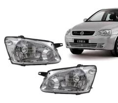 Par farol mascara cromada corsa classic 2011 12 13 14 15 16