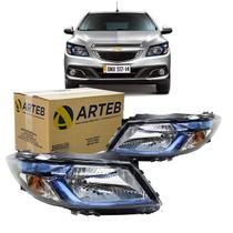 Par Farol Mascara Negra Azul Arteb Onix prisma Kit2488 Par Farol Mascara Negra Azul Arteb Onix prisma Kit2488