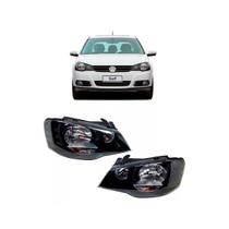 Par Farol Máscara Negra Fumê Golf Sportline 2008 À 2014 original Par Farol Máscara Negra Fumê Golf Sportline 2008 À 2014 original