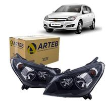 Par Farol Mascara Negra Hatch Arteb Vectra 2006 A 2008 Kit2480