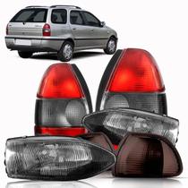 Par Farol Máscara Negra + Lanternas Palio Weekend + Piscas Fumê 97 98 99 00 Par Farol Máscara Negra + Lanternas Palio Weekend + Piscas Fumê 97 98 99 00