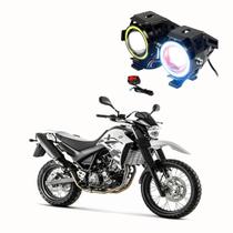 Par Farol Milha Angel Eye U7 Moto Yamaha XT 660R 2005 2006 2007 2008 2009 2010 2012 2013