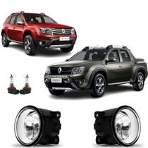 Par Farol Milha auxiliar Duster Oroch C/ Lâmpada 2012, 2013, 2014, 2015, 2016, 2016, 2017, 2018, 2019 e 2020